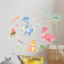 Papierdrachen Wall Tattoos - 8 Sheets of Wall Stickers for Children - Children's Room Decoration - Wall Decoration - Dinosaur - 22 x 30 cm per Sheet - for Boys and Girls - Set 5