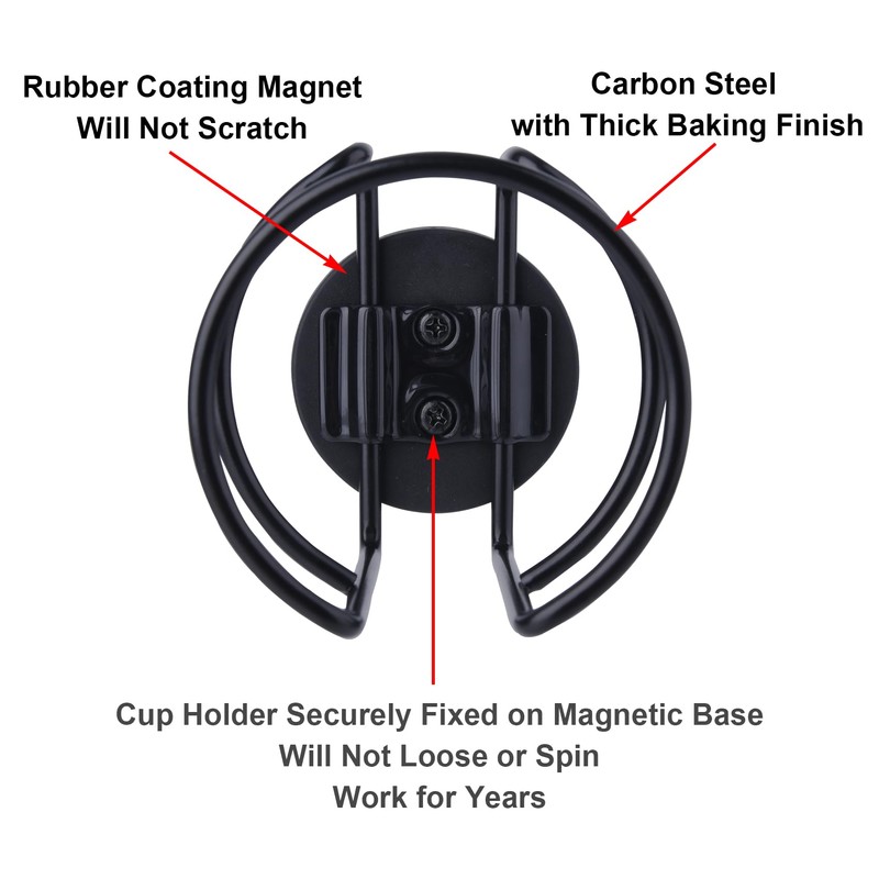 Strong Magnetic Cup Holder, Fully Covered Anti Drop Drink Holder,