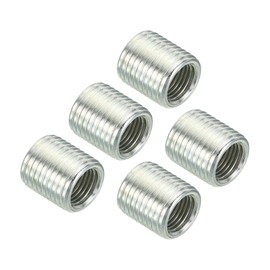 PATIKIL 9/16-18 to M10 Thread Adapters Sleeve Reducing Nut, 5 Pack 15mm Screw Conversion Nut Threaded Tube Coupler Connector Pipe Fitting