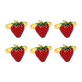 Strawberry and Lemon Napkin Rings Alloy Napkin Rings Napkins Rings