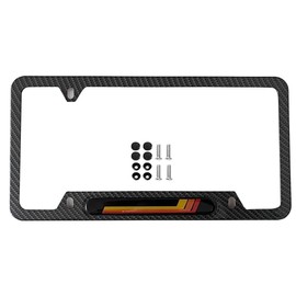 Retro Vintage Heritage Stripes License Plate Frame Cover Holder for Yota Stainless Steel Car Accessories Carbon Fiber License Plate Frame Cover Holder Stainless Steel Car Accessories Carbon Fiber 1Pc