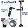 Folding Walking Cane with LED Light & Alarm – Adjustable