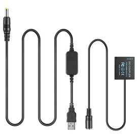 Raeisusp DMW-BLG10 BLE9 DCC11 Dummy Battery + 5V USB Cable for Panasonic Lumix DMC-GF6 GF5 GF3K GX7 S6 S6K GX80 GX85 gx9 tz90