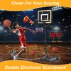 Kids Indoor Basketball Hoop with Scoreboard & Timer,Toddler Adjustable Height