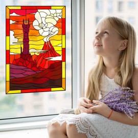 Rings Lord Dark Land Stained Glass Window Film (11"X16")