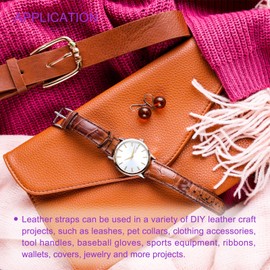 DMiotech Dark Red Faux Leather Strap 0.6 Inch Wide 39 Inch Long Flat Leather Belt Strip 1.3mm Thick Single Sided Cord for Arts Craft DIY, Traction Ropes, Bag Straps