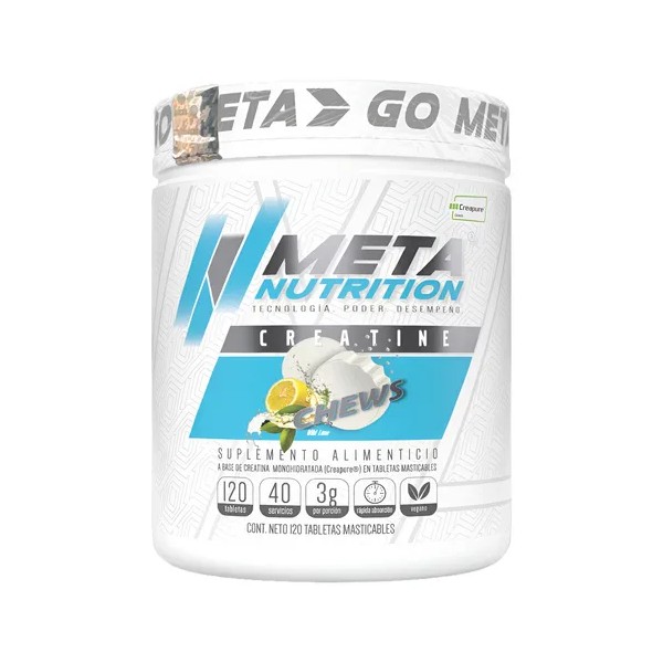 Meta Nutrition Creatina Sello Creapure 120 Chews 40 Serv Sabor