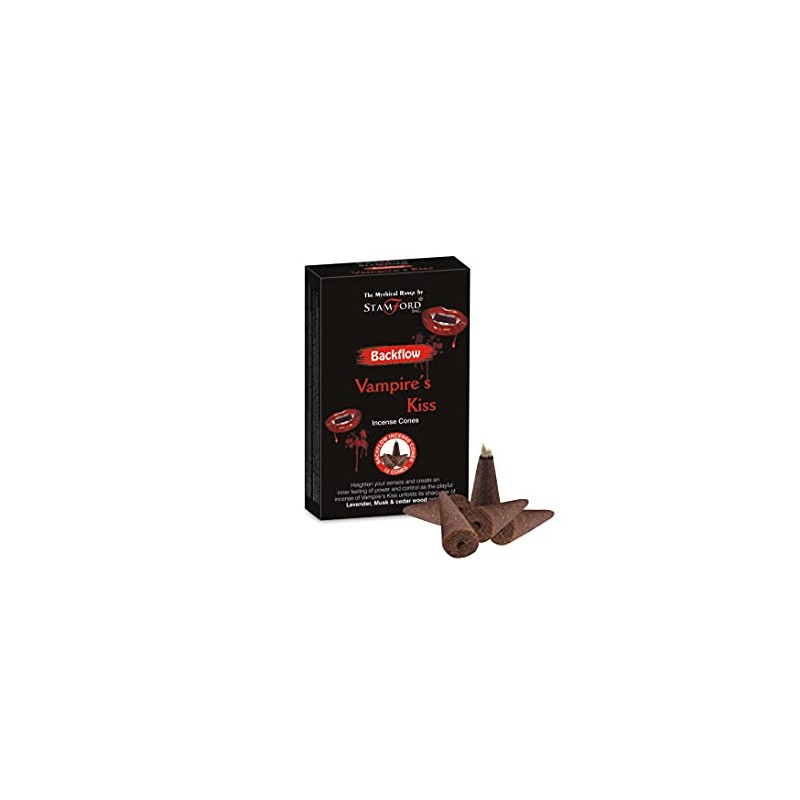 Stamford 37484 Vampire Kiss Incense Backflow, 12 Cones x 6