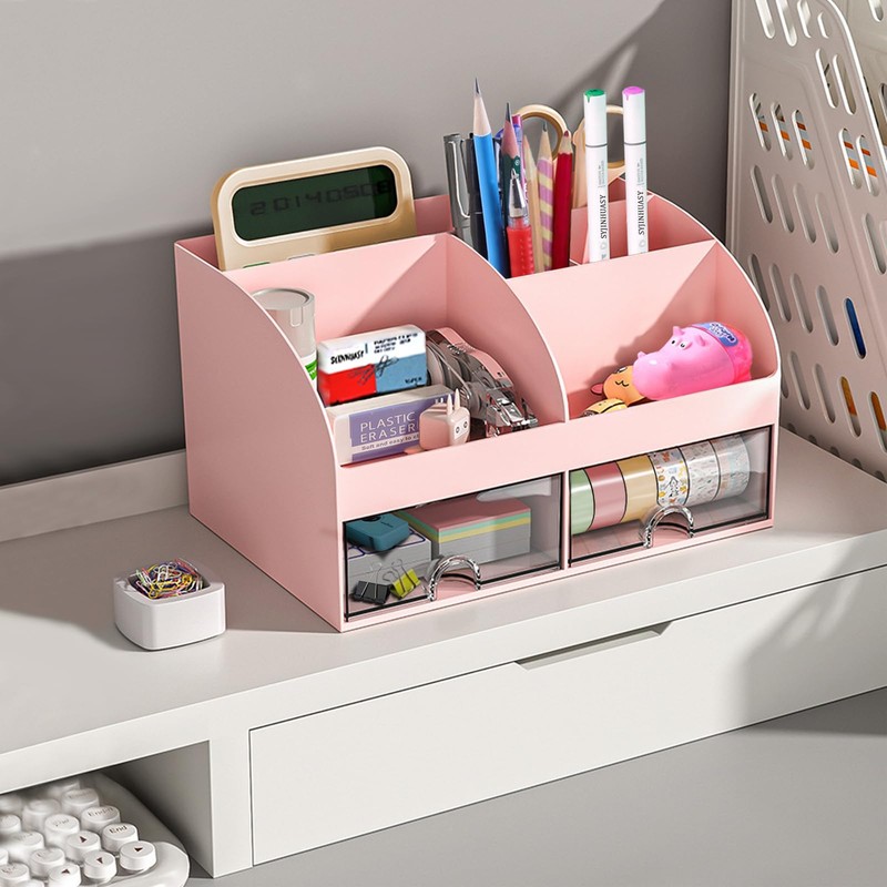 SYJINHUASY Multifunctional Desk Organiser, Compact Office Organiser with 5 Compartments