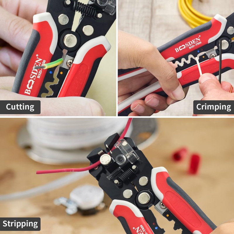 BOOSDEN Wire Stripper Self-adjusting Cable Stripper Wire Stripper Wire Cutting