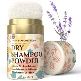 Nuva Botanicals Non-Aerosol Dry Shampoo Powder - Lavender - 0.42 oz Travel