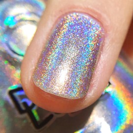 COSMOO Sliver Holographic Nail Polish, Laser Iridescent Nail Lacquer