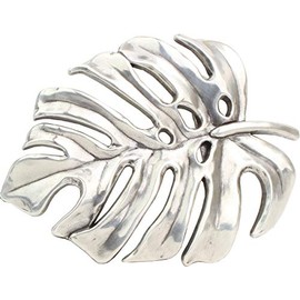 BELTINGER Leaf Belt Buckle 4.0 cm | Buckle Interchangeable Buckle Belt Buckle 40 mm Solid | Interchangeable Belt up to 4 cm, silver