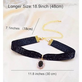 MOMOCAT 14K gold-plated choker black chain women's Gothic medieval jewellery pirate accessories chocker vampire accessories women's choker collar women's black chokers, Velvet