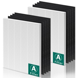 XBGG 115115 HEPA Replacement Filter A for Winix Plasmawave Air Purifier C535 AM90 5300 6300 5300-2 6300-2 9800, 2 True HEPA + 8 Pre-Filters