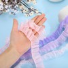 Sourcing Map 11 Yards Pink Ruffle Lace Trim Ribbon, 2.5cm/1"