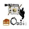 Saihisday C1M-EL37B 445 Replacement for Husqvarna Carburetor with Maintenance Kit
