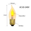 XIAOKALAMI LED Flame Effect Light Bulb E26 Flickering Candle Light