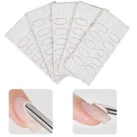 SILPECWEE 2pcs Nail Cuticle Pusher and 100pcs Replace Sandpaper Double Head Nail Pusher Nail Art Pre-polishing Self Adhesive Sand Paper 240/180 Grit Sandpaper Sheets Nail Care Tools