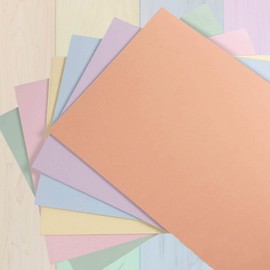 Pastel Card A4 Mixed Pastel Card 50 Sheets 160gsm 6 Shades A4 Printer Photocopier Coloured Card Sheets