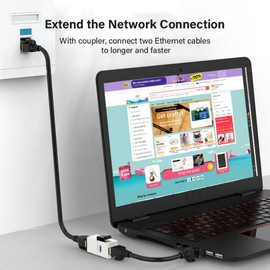 chenyang CAT7 Keystone Jack Adapter 10Gbps CAT7 RJ45 Female to Female Ethernet Shielded Keystone Insert Socket Module Coupler Adapte for Cat7/Cat6a/Cat6/Cat5/Cat5e Cable