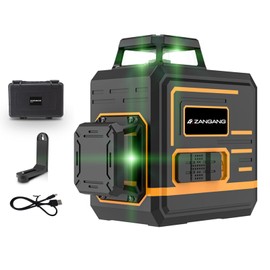 Laser Level, 8 Lines Laser Level Tool 2x360° Green Line Cross for Leveling Tool for Construction and Picture Hanging,100ft Self Leveling Laser Level,with Rechargeable Battery & Type-C Charging Port