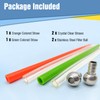 YeewayVeh 4 Pack Foam Cannon Straw with 2PCS Stainless Steel