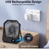 Jrisbo Desk Fan Battery Operated, Portable USB Rechargeable Personal Fan,