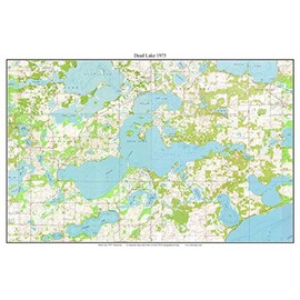 Dead Lake - 1975 Map Reprint - Walker Lake - Star Lake - Pickerel Lake - Old Topographic USGS Custom Composite Minnesota DTL-North - 24x36