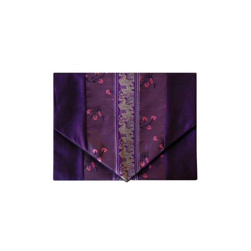 Table Runner - Bed Runner - Purple - Thai Silk