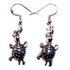 Antique Silver Tortoise/Turtle (20mm x 12mm) Earrings on Sterling Silver