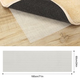 FACIACC Anti Slip Rug Underlay, 60X180 CM Non-Slip Mat Multipurpose Non Slip Mat, PVC Cuttable Anti Slip Mat, Rug Drawer Pad for Drawers Carpet Antislip Liner, Used on Hard Smooth Floors