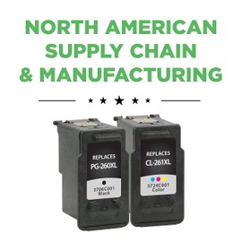 Clover Remanufactured High Yield Ink Cartridges Replacement for Canon 3706C005 (PG-260XL/CL-261XL) | Black & Color 2 Pack XL