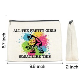 Softball Gifts Makeup Bag Girly Gifts for Women, Inspirational Christmas Birthday Gift for Softball Lovers Team Players Friends Besties Cosmetic Travel Bag Pouch for Purse