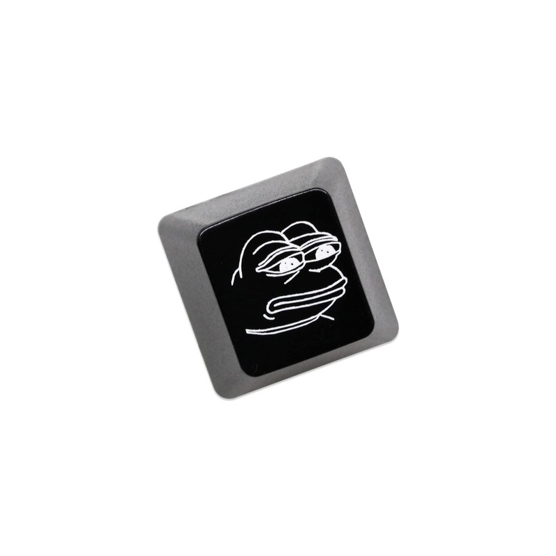 KPREPUBLIC Novelty Shine Through Keycaps ABS Etched Back lit Black