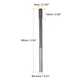 HARFINGTON 2pcs Chucking Reamers 5mm H7 C1/K30 Carbide Tip Precision Straight Flutes Round Shank Lathe Machine Milling Cutters