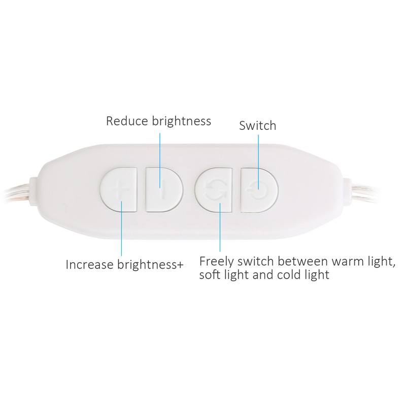 LED Mirror Lights Kit Stick on 3 Color Temperature Makeup