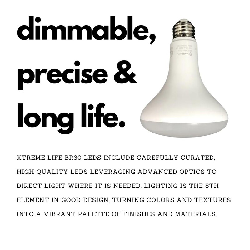 GoodBulb BR30 LED Light Bulb, 11-Watt (65W Equivalent) Dimmable, Energy