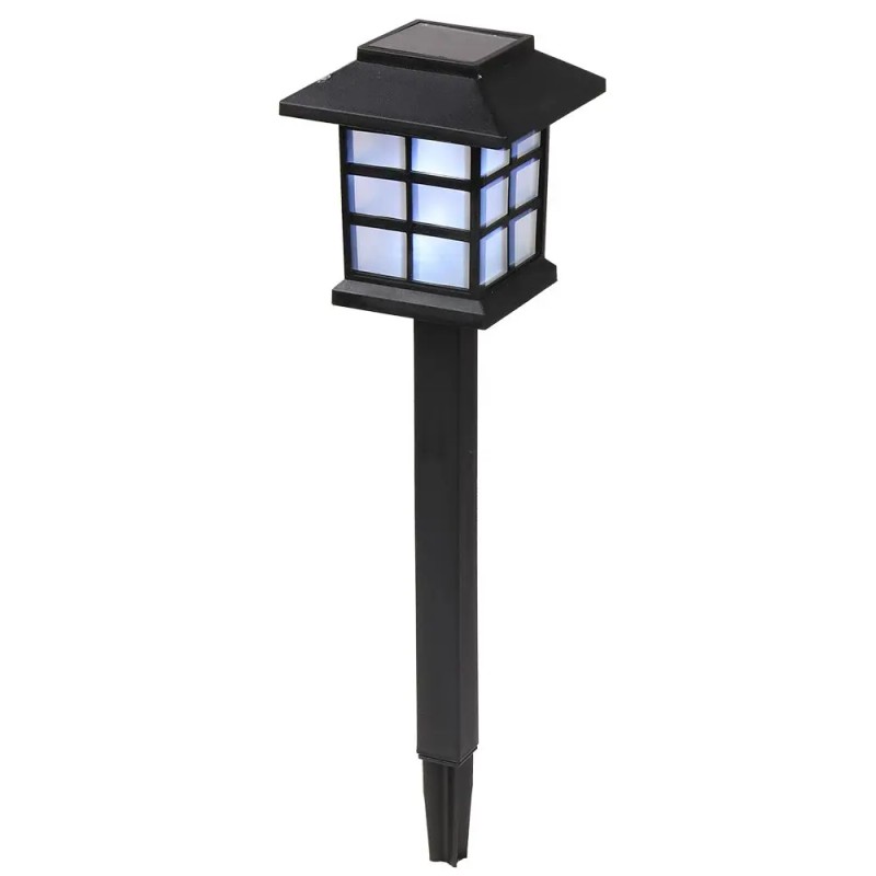 8pcs Warm White LED Solar Lantern Torch Light Garden Landscape