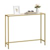 VASAGLE Entryway Table, Console Table, Tempered Glass Tabletop, Modern Sofa