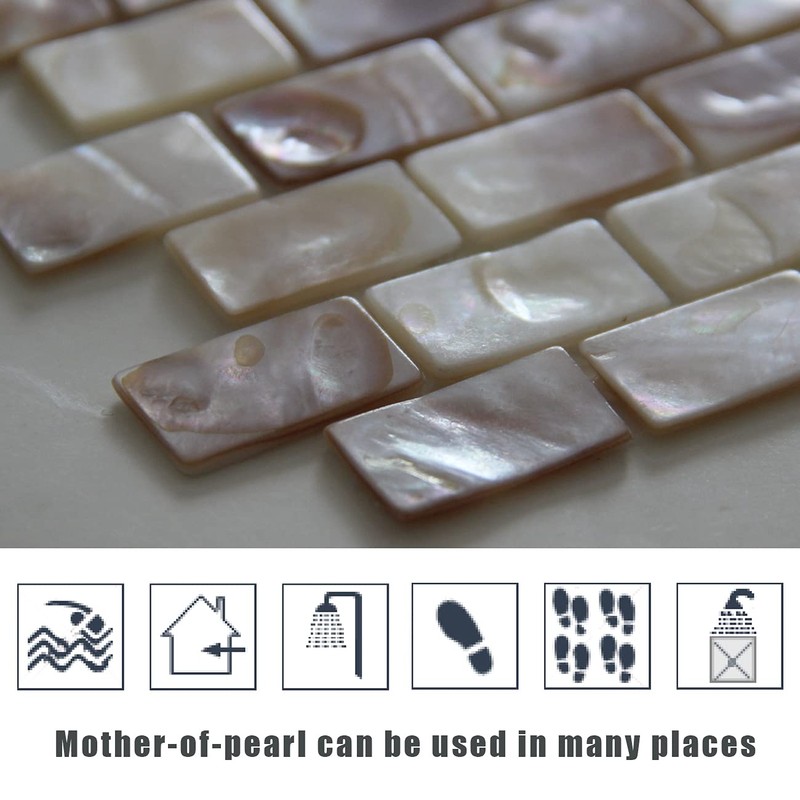 MOP Mother of Pearl Shell Mini Brick Mosaic Tile for