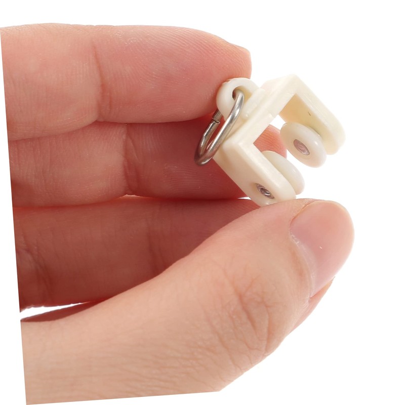 SHINEOFI 50pcs Curtain Track Glider Sliding Wheel Fittings for Smooth