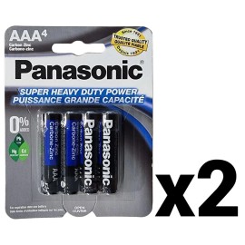 Panasonic 8 PANASONIC AAA BATTERIES SUPER HEAVY DUTY ZINC CARBON BATTERY NEW EXP 2026