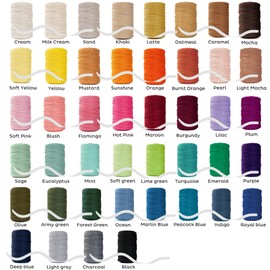 Nook Theory 3mm Macrame Cord 220 Yards - 4mm 5mm Soft Macrame Rope Perfect for Knots - Macrame Supplies for Wall Hangers & Boho Decorations - Cotton Rope - Macrame String (Milk Cream, 3mm)