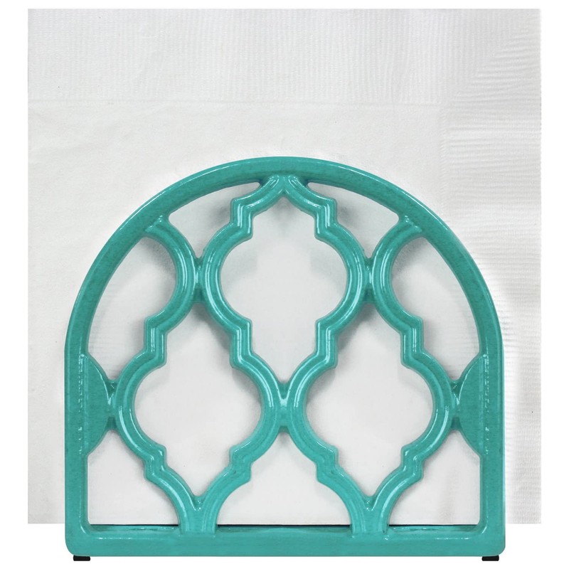 Blue Donuts Cast Iron Classic Napkin Holder - Turquoise