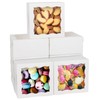 HONGFAPK Bakery Boxes with Window 50pcs 6x6x3 Inches, Cookie Boxes,