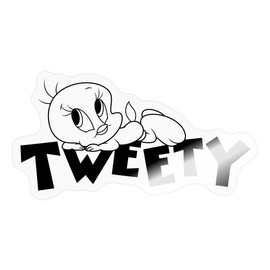 Spreadshirt Looney Tunes Tweety Sticker 10 x 10 cm Glossy Transparent