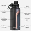 DRINCO Stainless Steel Water Bottle Spout Lid Vacuum Insulated Double