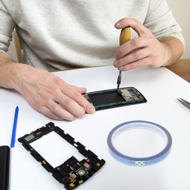 TEHAUX Multi-purpose Heat Resistant Tape 10mm x 33m Htv Transfer Tape for Electronics Repair Diy Projects