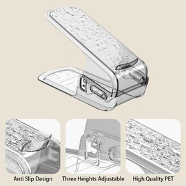 dainslef Shoe Slots Organizer, Adjustable Shoe Storage Double Layer Stacker Space Saving Rack Closet Organizer Holder for Closet Organization